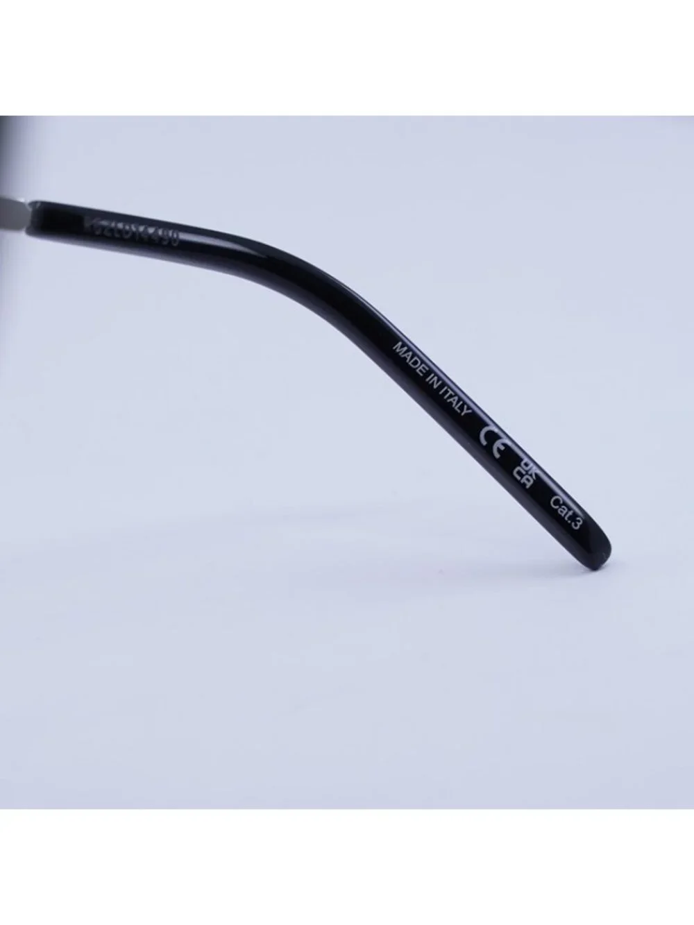 Saint Laurent SL637 002 Sunglasses Silver Cat Eye Frame, Grey Lenses